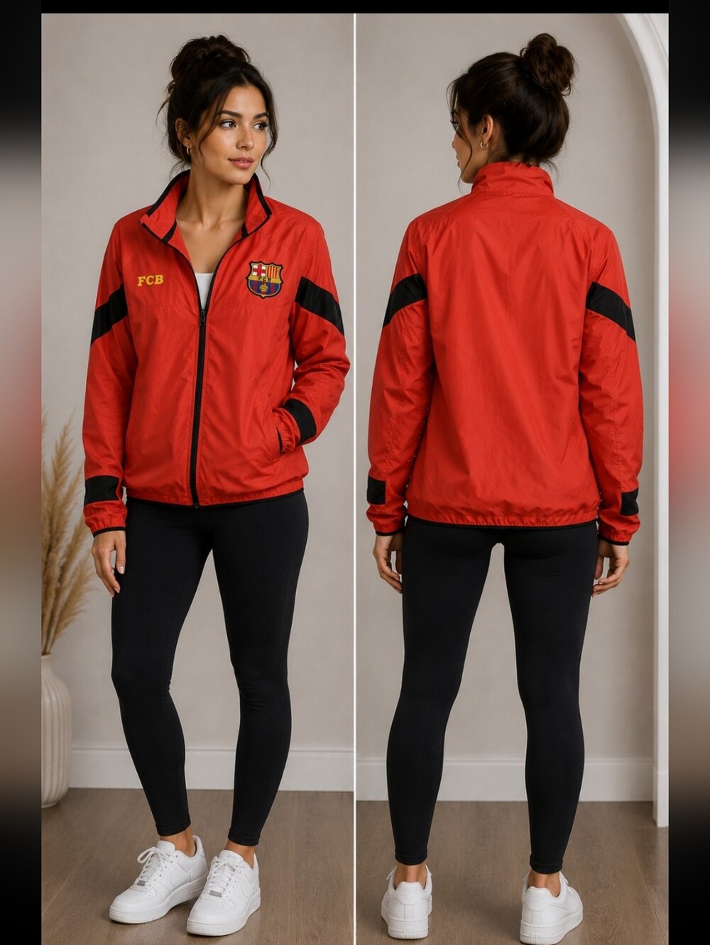 FCB Red and Black Windbreaker Jacket.   #30